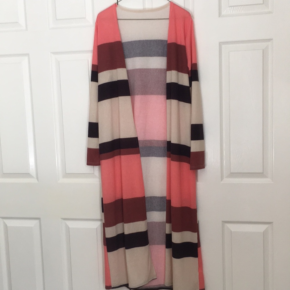 Stripes cardigan sweater kimono